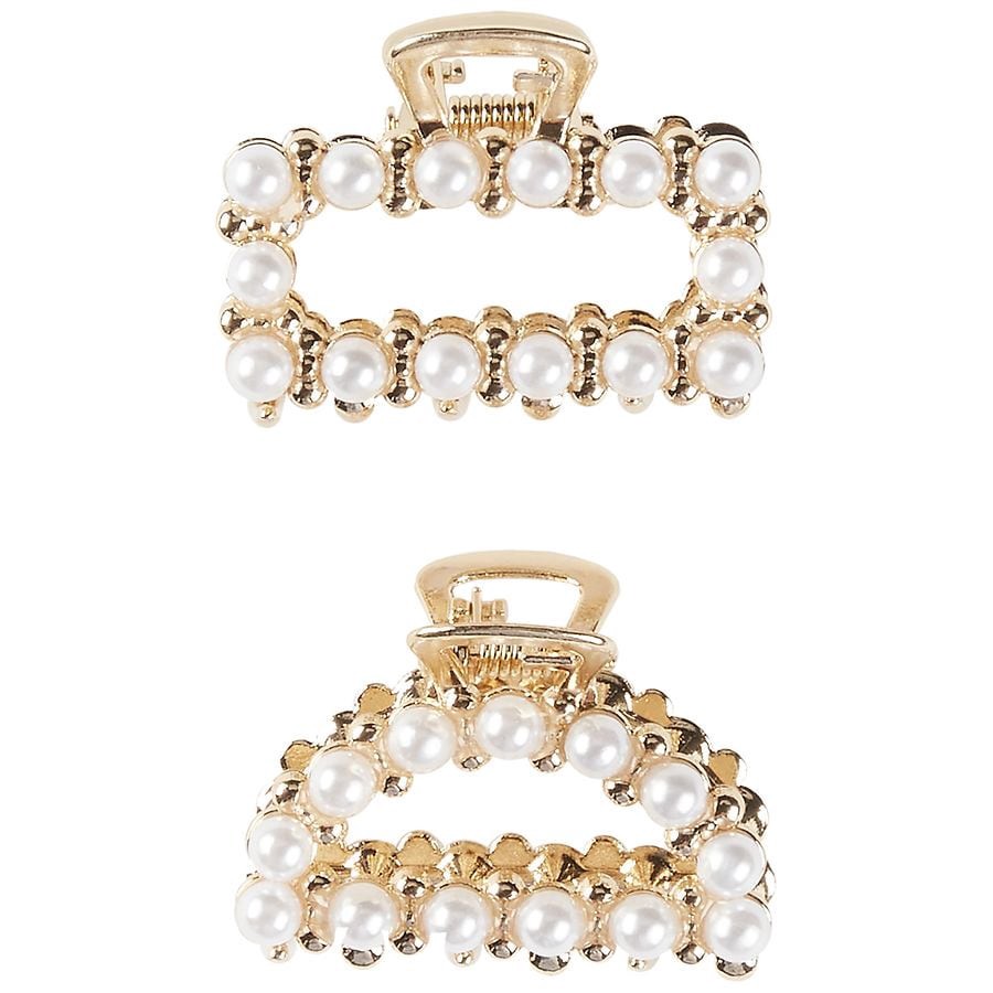 slide 3 of 3, Walgreens Mini Jaw Clips, Pearl, 2 ct