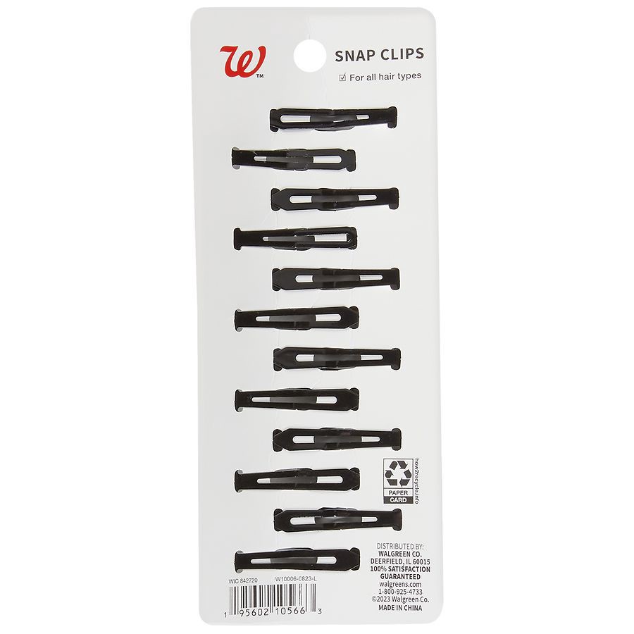 slide 3 of 3, Walgreens Snap Clip Barrettes, 12 ct