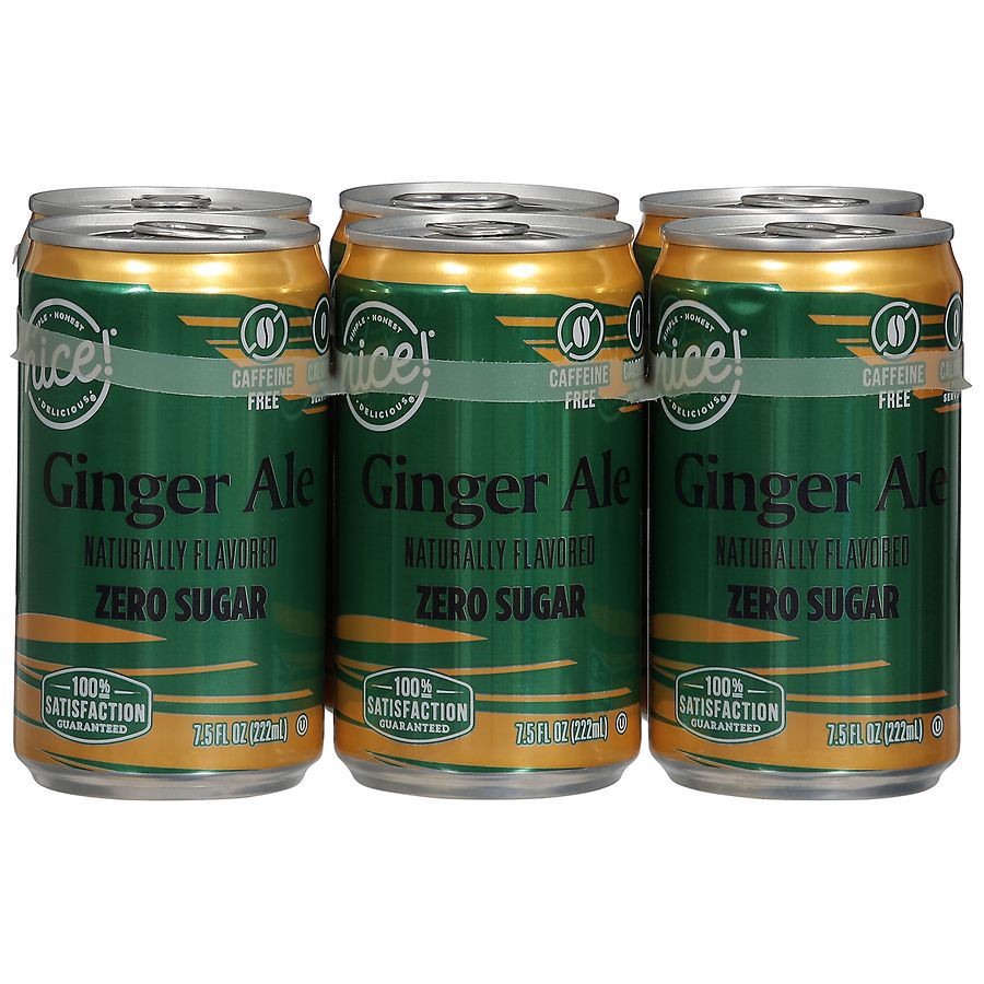 slide 5 of 5, Nice! Ginger Ale, Zero Sugar, 6 ct; 7.5 fl oz