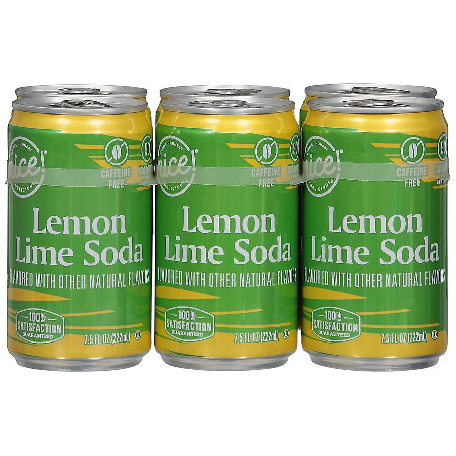 slide 5 of 5, Nice! Soda Lemon Lime, 6 ct; 7.5 fl oz