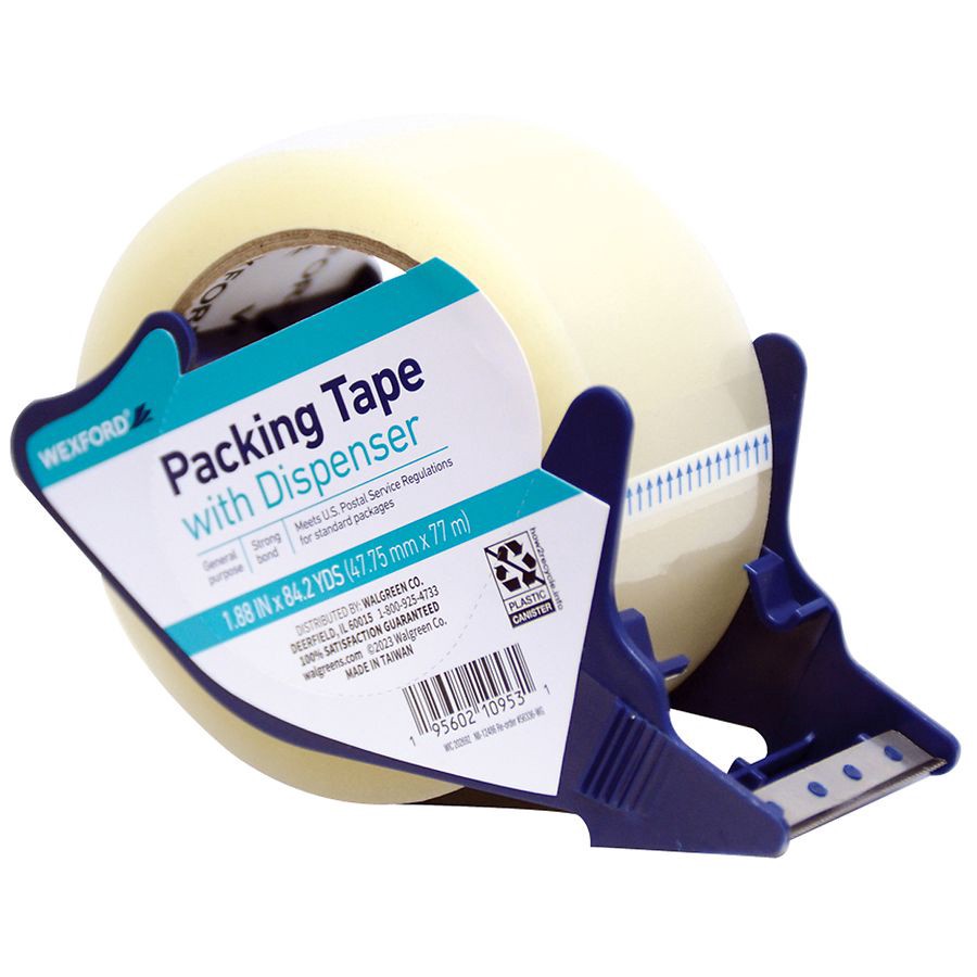 slide 3 of 3, Wexford Packing Tape With Dispenser, 1 ct