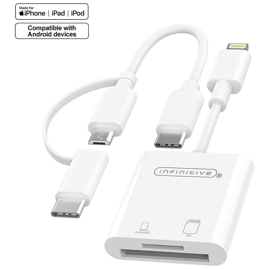 slide 3 of 3, Infinitive Memory Card Reader, 1 ct