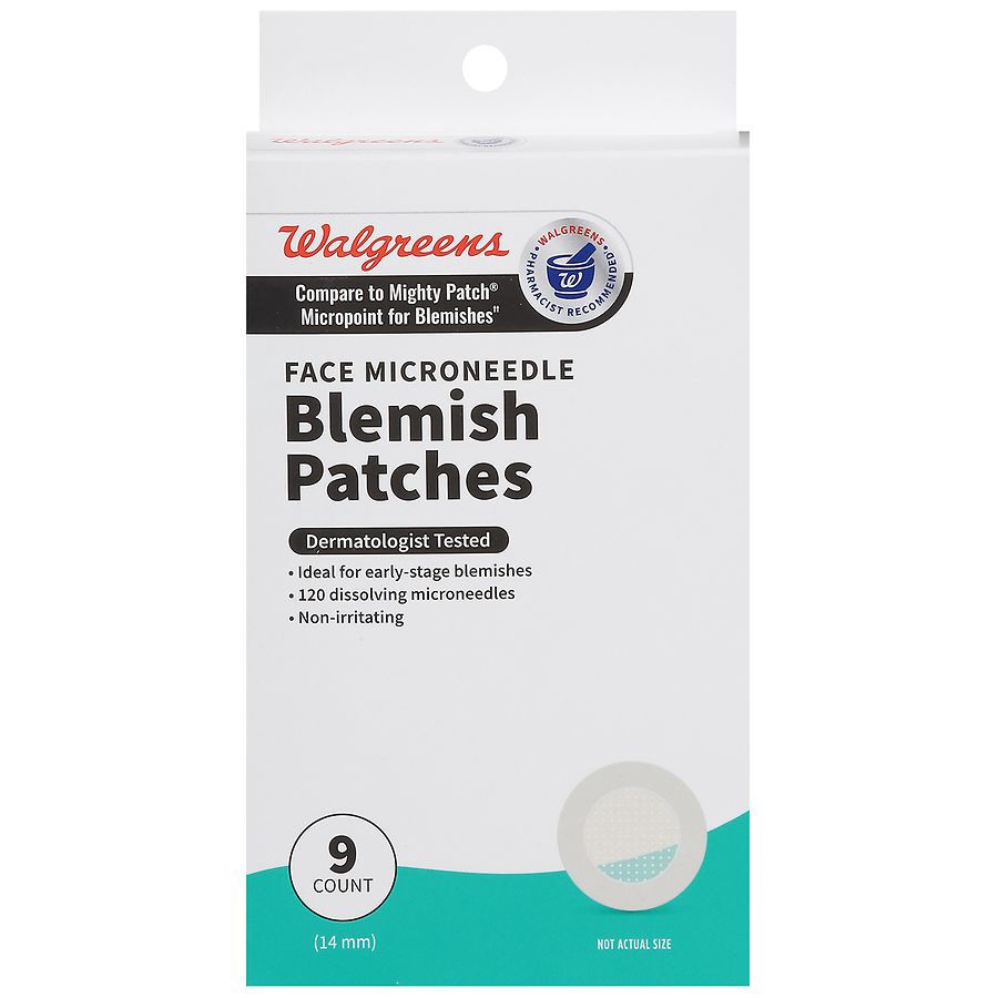 slide 2 of 4, Walgreens Face Microneedle Blemish Patches, 9 ct