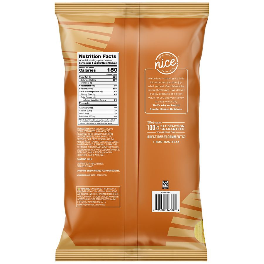 slide 2 of 3, Nice! Ridged Potato Chips, 7.75 oz