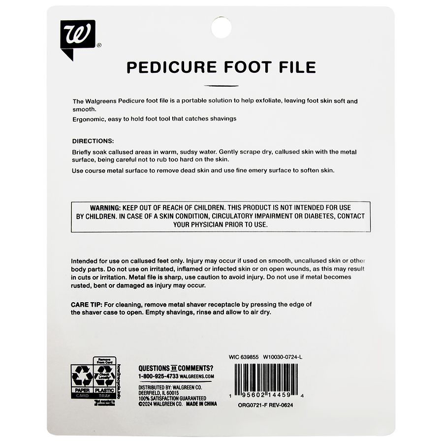 slide 2 of 3, Walgreens Beauty Pedicure Foot File, 1 ct