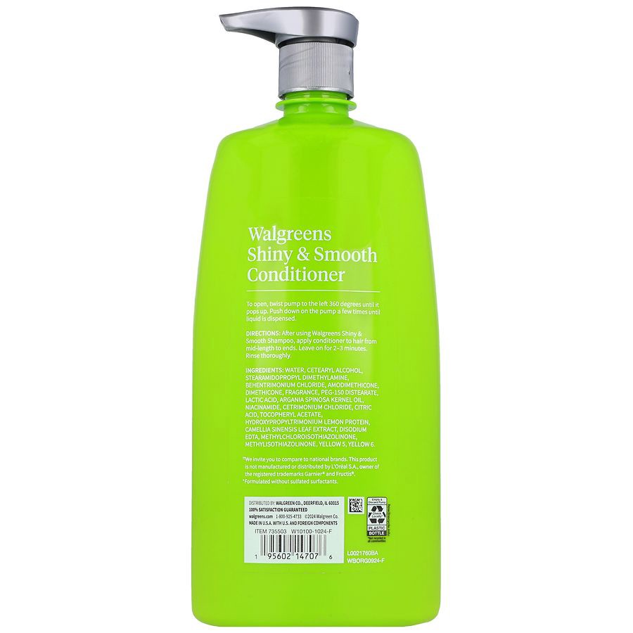slide 4 of 5, Walgreens Sleek and Shine Conditioner, 33.8 fl oz