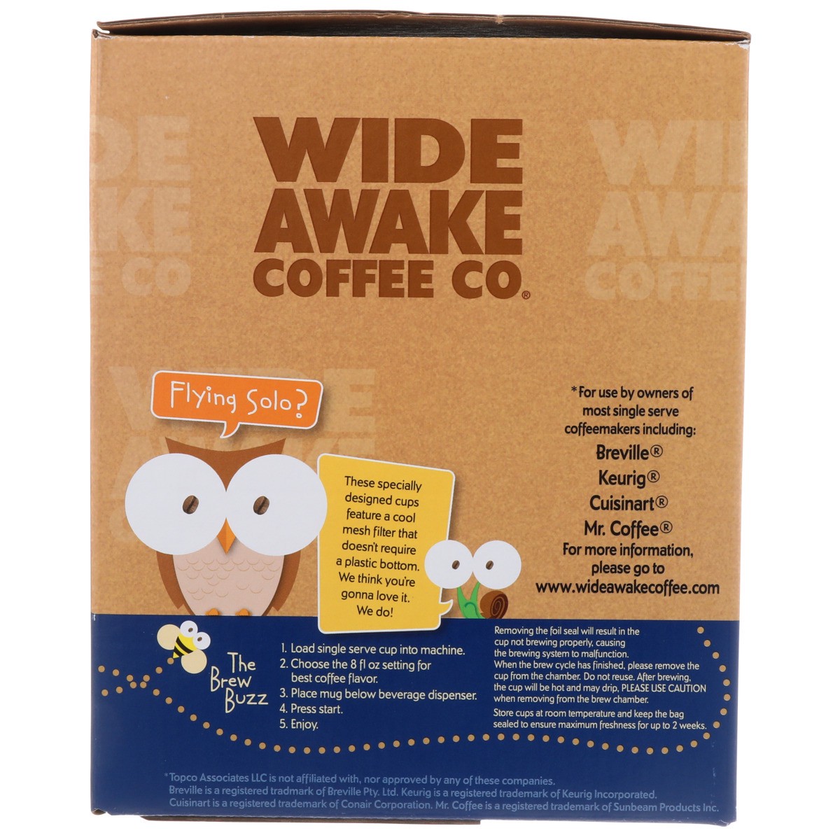 slide 8 of 11, Wide Awake Coffee Co. Very Bold Roast Seattle Style Dark 100% Arabica Coffee Single Serve Cups, 36 ct