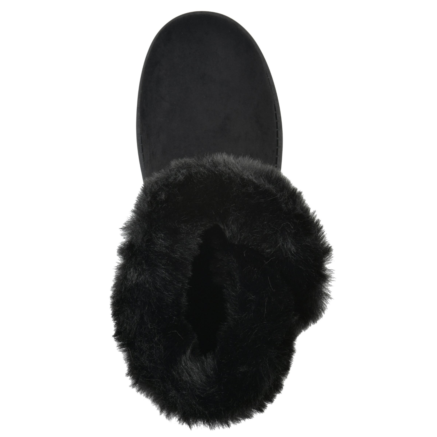 slide 6 of 6, White Mountain Women's Incher Faux Fur Bootie, Black, Size 6, Size 6
