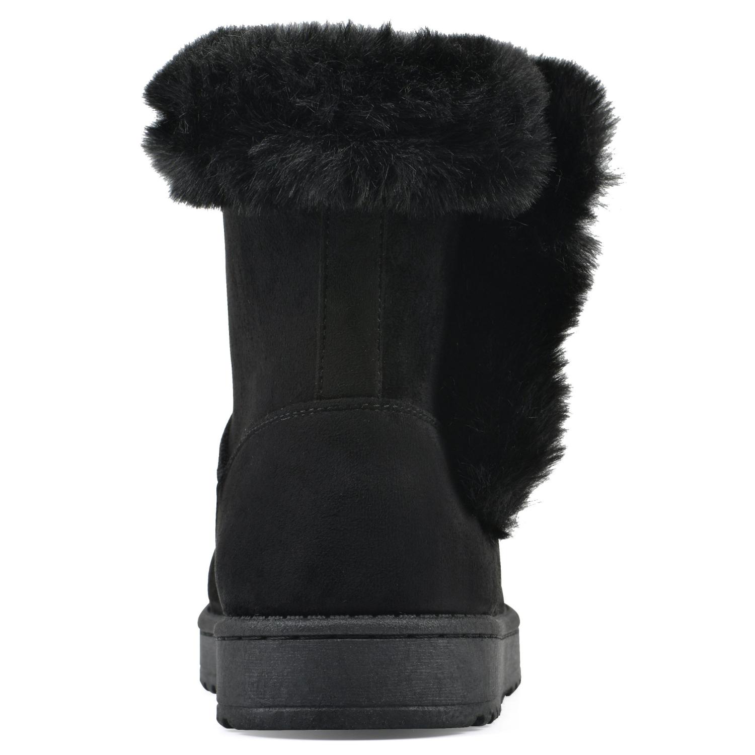 slide 2 of 6, White Mountain Women's Incher Faux Fur Bootie, Black, Size 11, Size 11