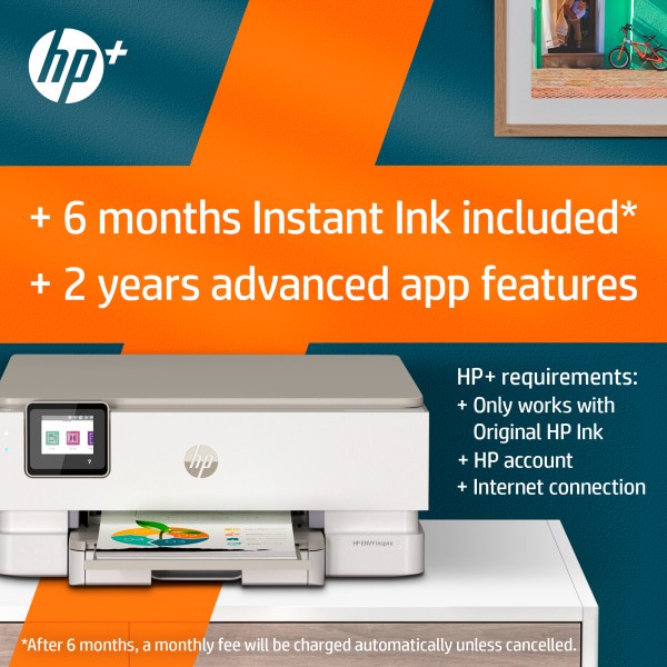 HP Inc. ENVY Inspire 7255e Wireless All-In-One Color Printer, Scanner ...