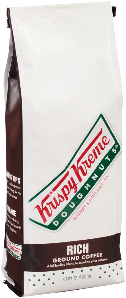 slide 1 of 1, Krispy Kreme Doughnuts Rich Ground Coffee, 12 oz