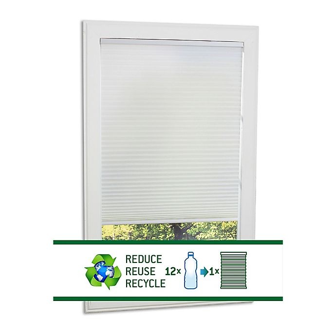 slide 2 of 7, Eco Home Light Filtering Cordless Cellular Shade - Ivory, 40 in x 84 in