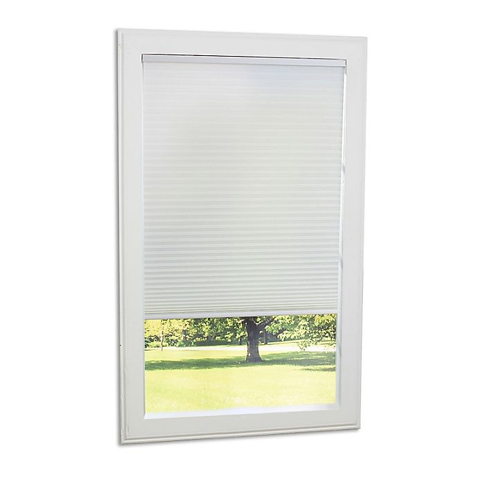 slide 6 of 7, Eco Home Light Filtering Cordless Cellular Shade - Ivory, 40 in x 84 in