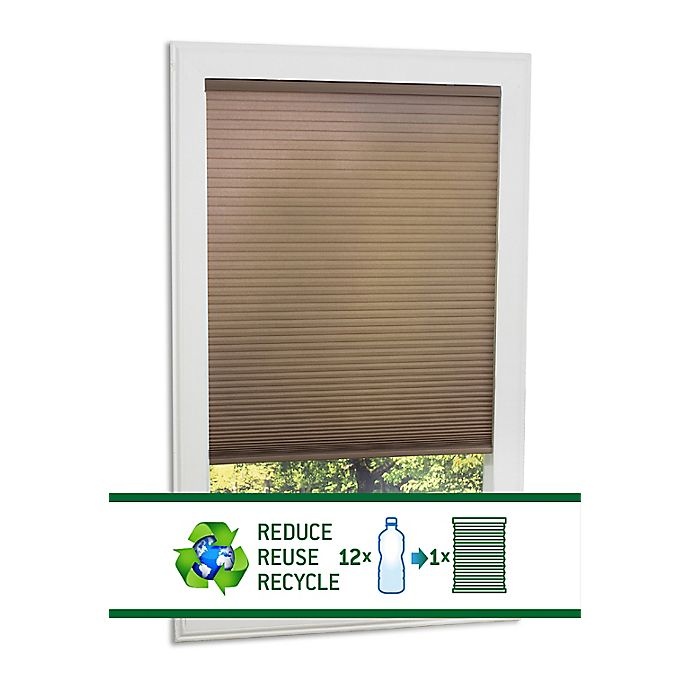 slide 6 of 7, ECO HOMELight Filtering Cordless Cellular Shade - Latte, 59 in x 48 in