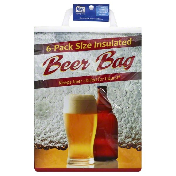 slide 1 of 2, Jay Bags 6 Pack Insulated Beer Bag, 1 ct