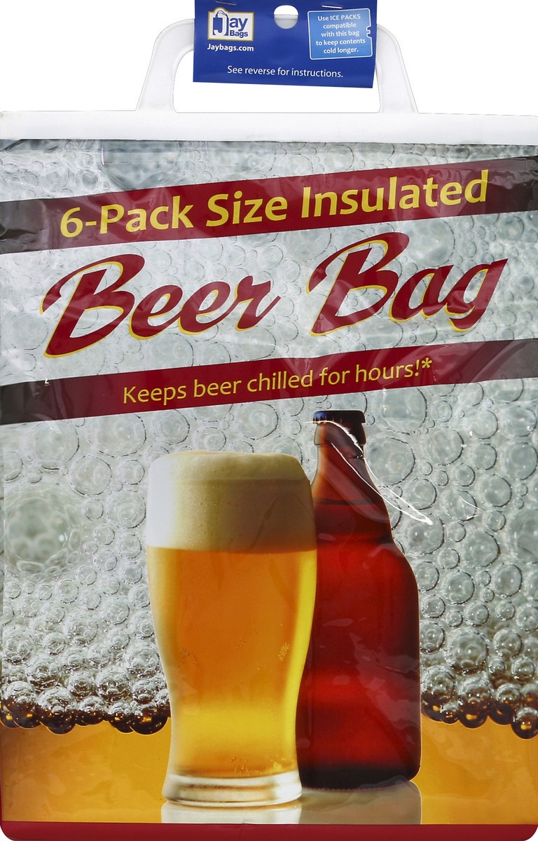 slide 1 of 2, Jay Bags 6 Pack Insulated Beer Bag, 1 ct