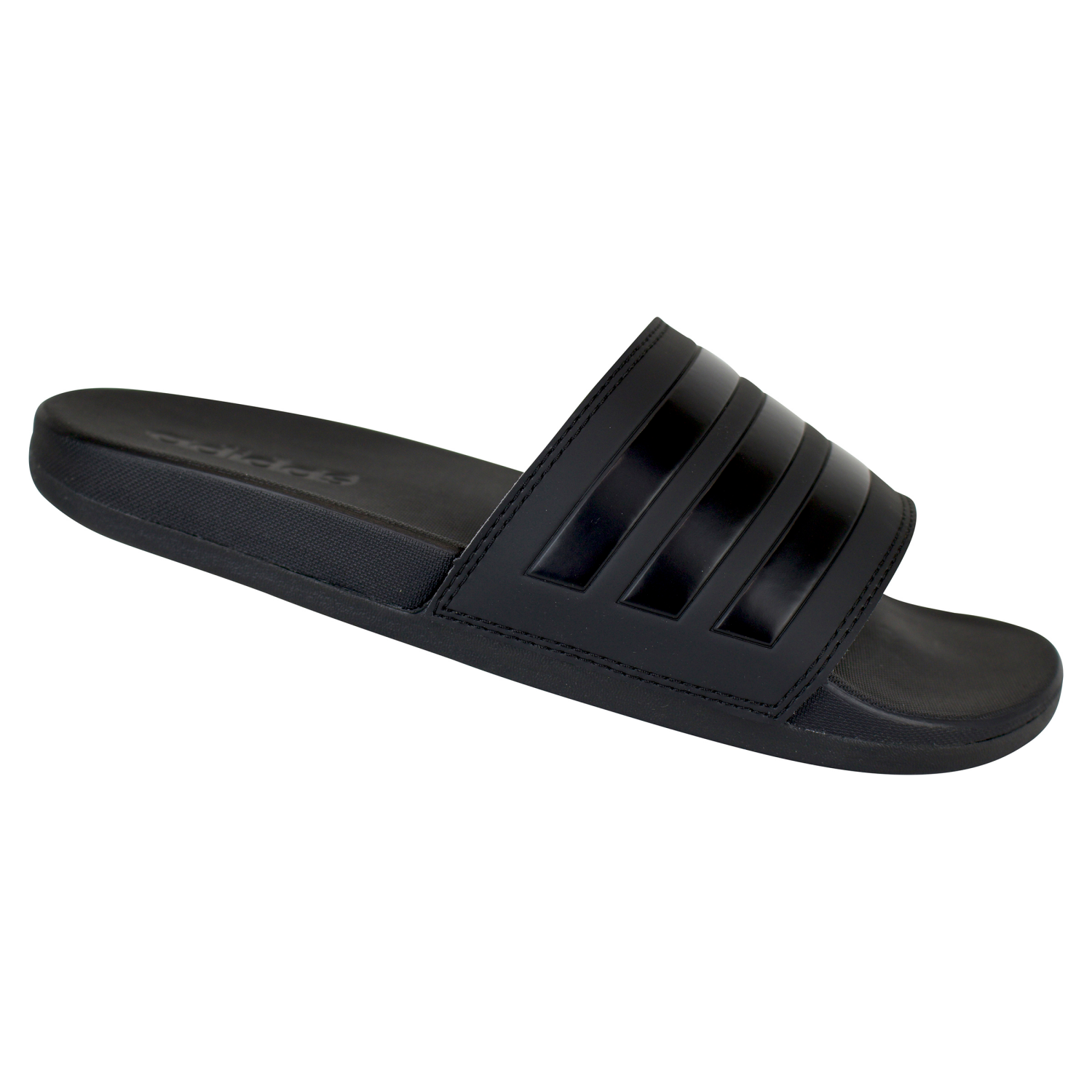 slide 6 of 8, Adidas Adilette Comfort Slides, Black/Black, 9, 1 ct