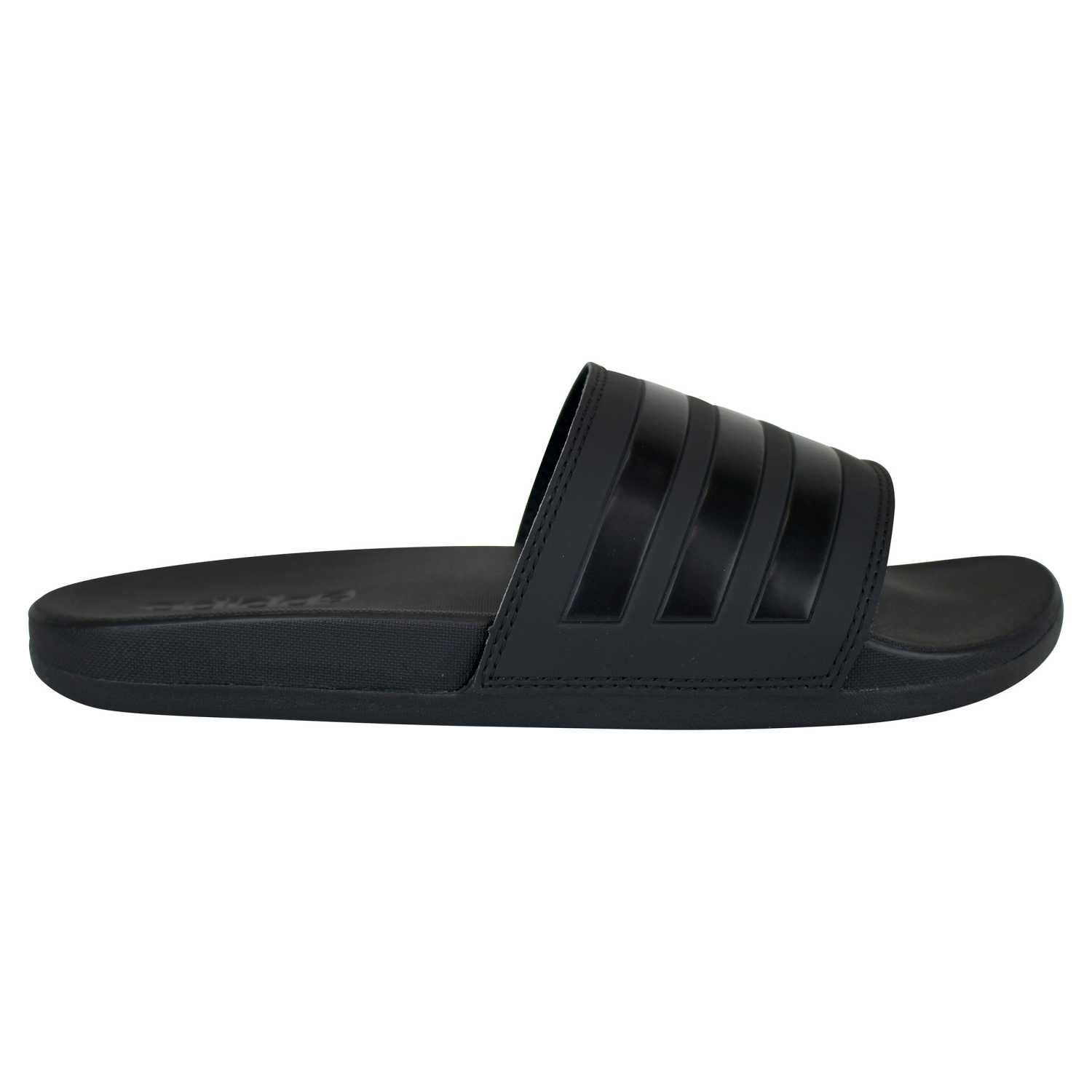 slide 5 of 8, Adidas Adilette Comfort Slides, Black/Black, 12, 1 ct