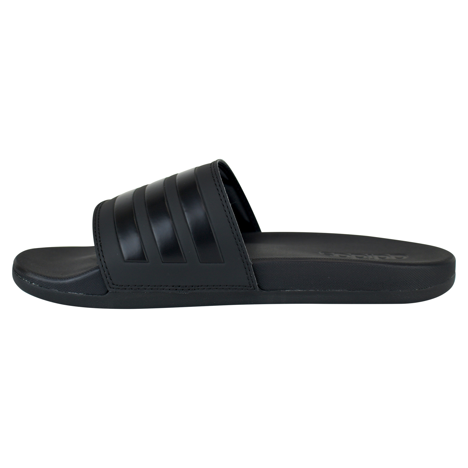 slide 4 of 8, Adidas Adilette Comfort Slides, Black/Black, 13, 1 ct