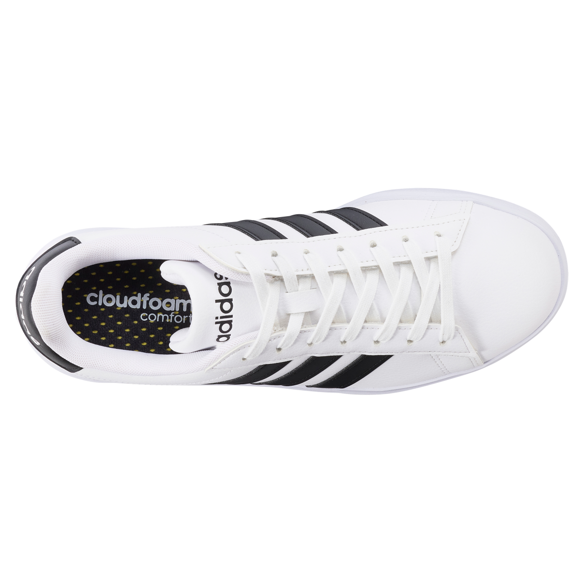 slide 4 of 4, Adidas Women's Grand Court 2.0 Tennis Shoes, White, Black, Size 10, Size 10