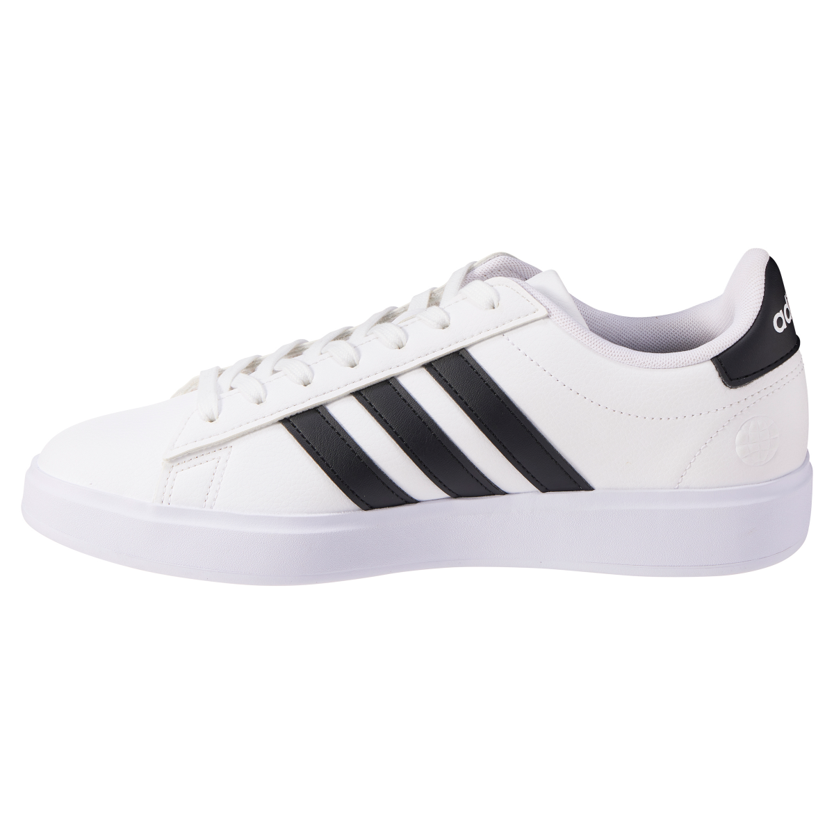 slide 3 of 4, Adidas Women's Grand Court 2.0 Tennis Shoes, White, Black, Size 10, Size 10