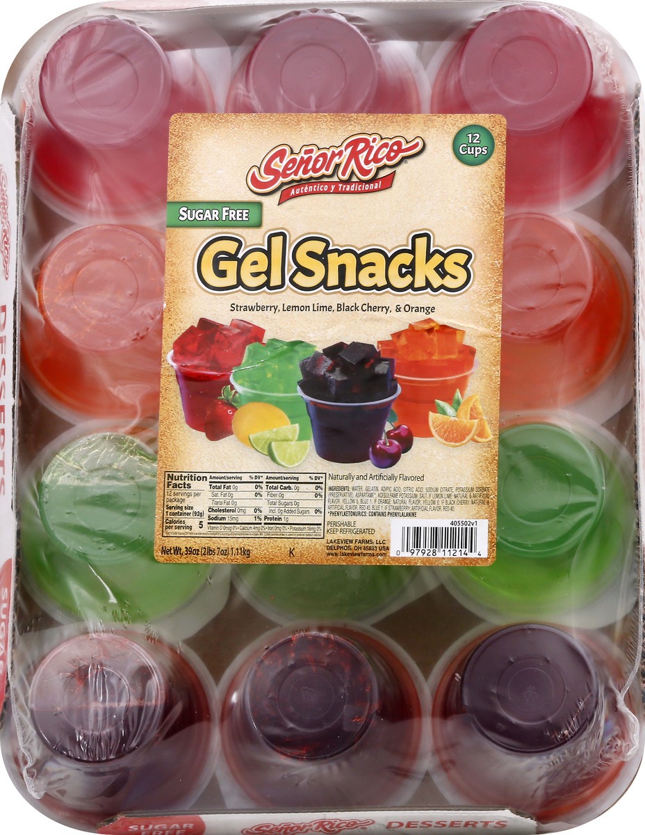 slide 3 of 13, Senor Rico Sugar Free Gel Snacks 12 ea, 12 ct