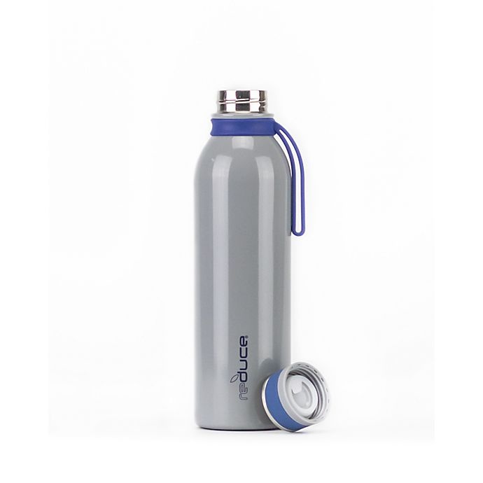 slide 2 of 4, Reduce Stainless Steel Hydro Pro Water Bottle with Strap - Grey, 28 oz