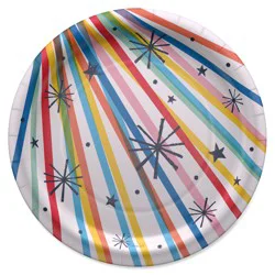 American Greetings Multi-Colored Lines 9" Paper Plates