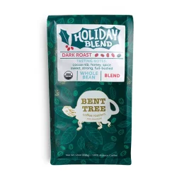 Bent Tree Coffee Holiday Blend Whole Coffee Bean, Dark Roast