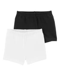Carter's Carters Kid 2-Pack Black & White Shorts Black 5