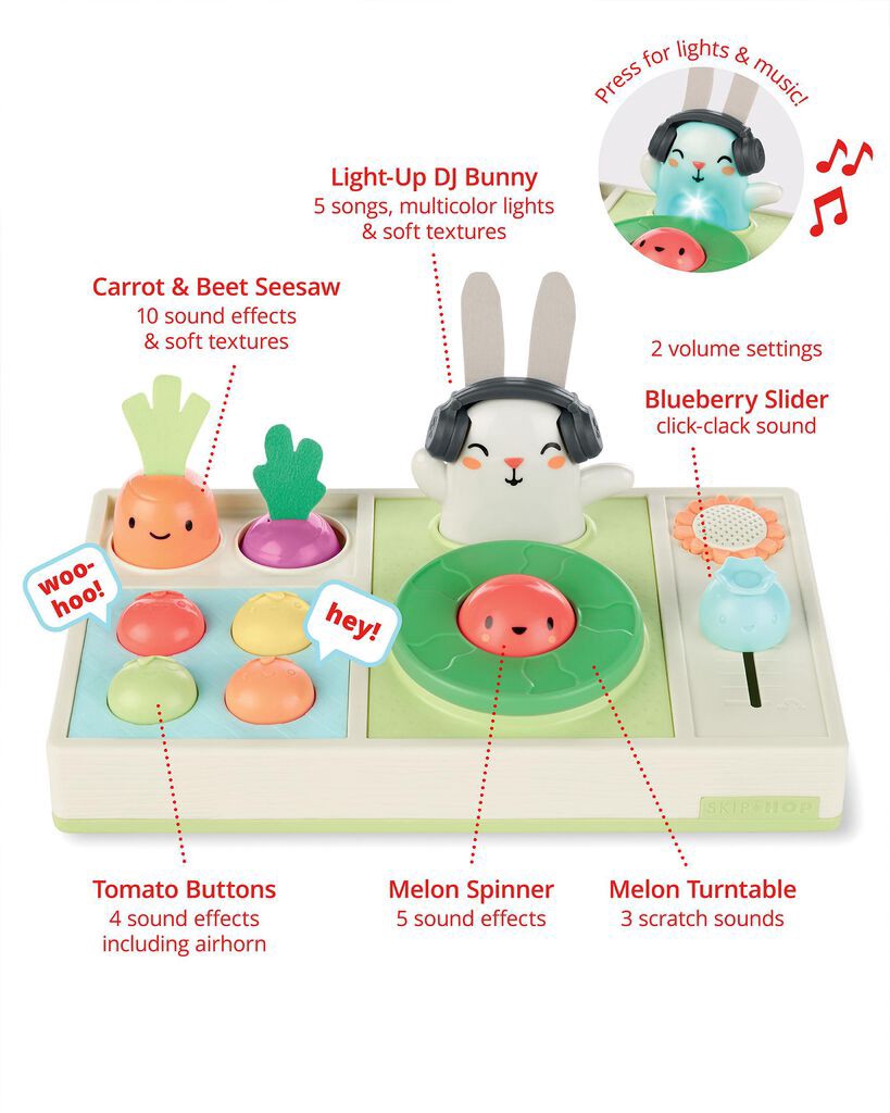 slide 2 of 5, Skip Hop Farmstand Let the Beet Drop DJ Activity Play Toy, 1 ct