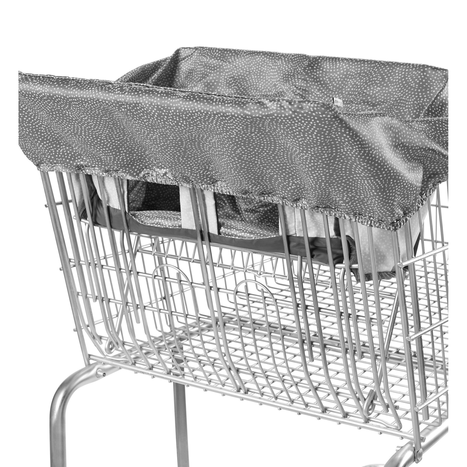 slide 1 of 3, Skip Hop Take Cover Shopping Cart Cover - Gray Dot, 1 ct