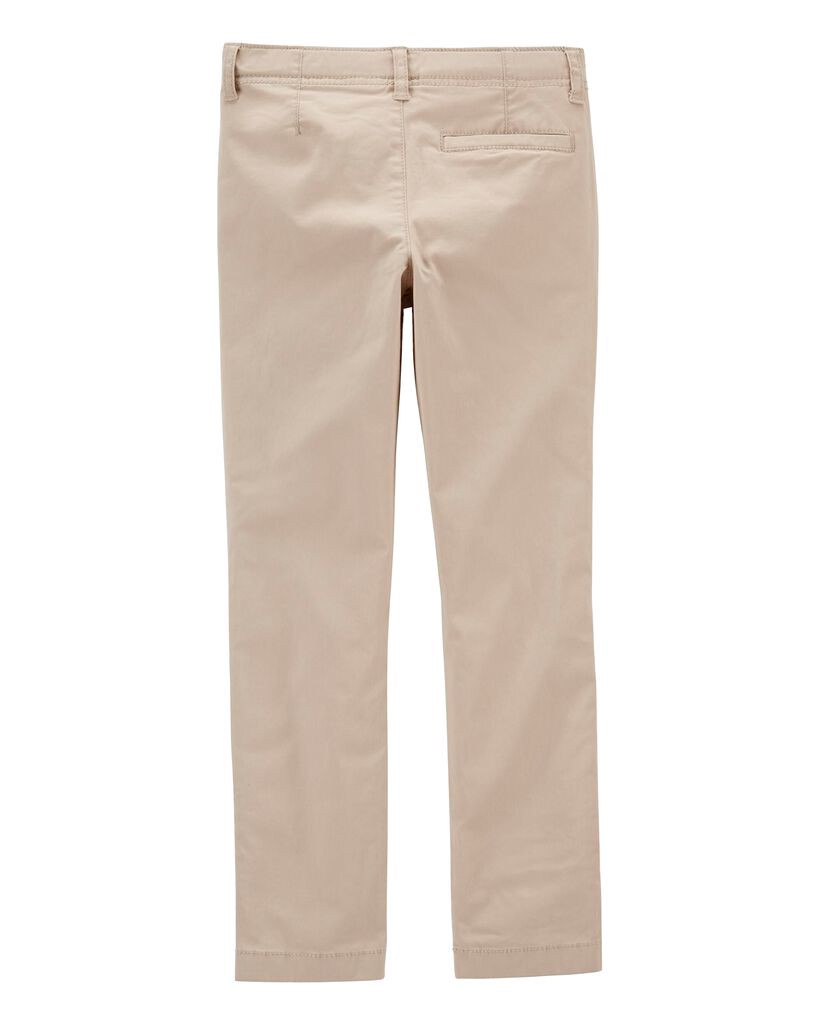 slide 2 of 2, Oshkosh Kid Slim Stretch Chino Pants Khaki 8S, 1 ct