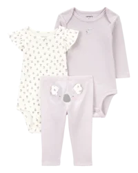 Carters Baby 3-Piece Koala Little Character Set Purple 3M