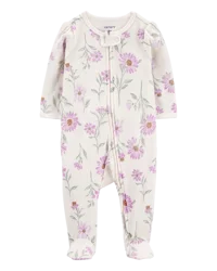 Carters Baby Floral 2-Way Zip Thermal Sleep & Play Pajamas Multi 3M