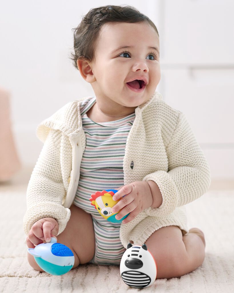 slide 2 of 5, Skiphop Jungle Beats Baby Egg Shaker Set of 3 Multi NS, 1 ct