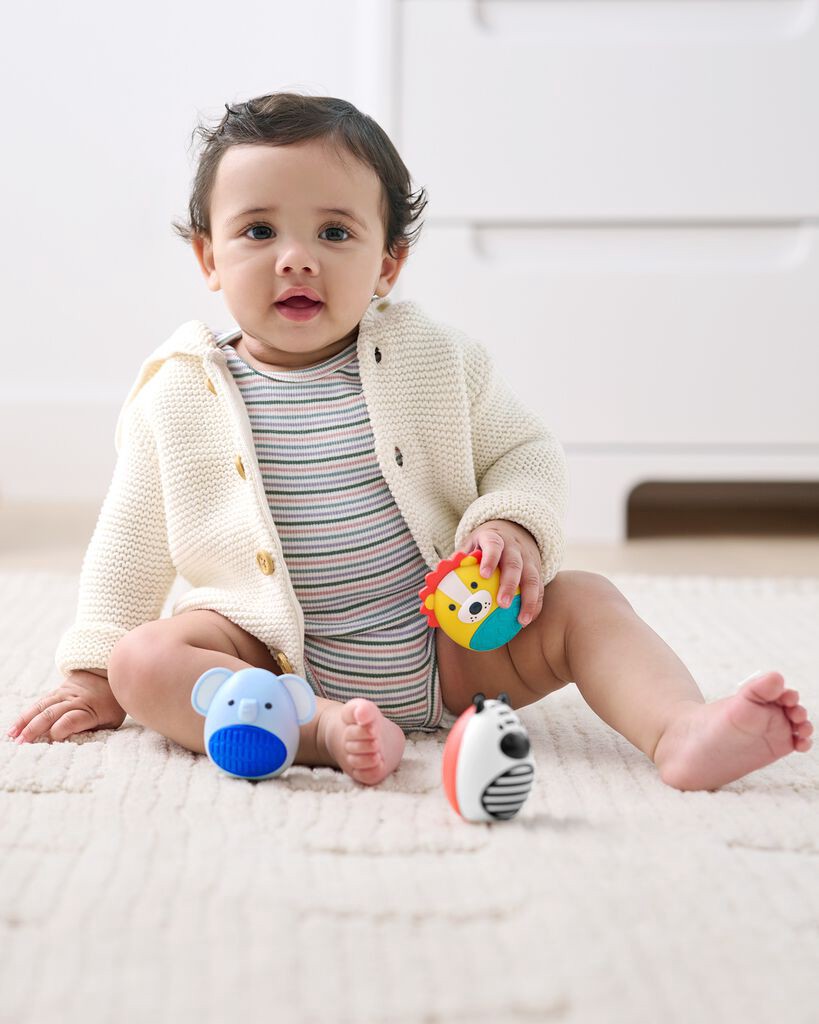 slide 4 of 5, Skiphop Jungle Beats Baby Egg Shaker Set of 3 Multi NS, 1 ct