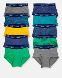 Carters Kid 10-Pack Cotton Briefs Green/Blue 8