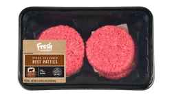 FRESH FROM MEIJER Meijer Certified Angus Beef Steak Seasoned Patties, 4 ct