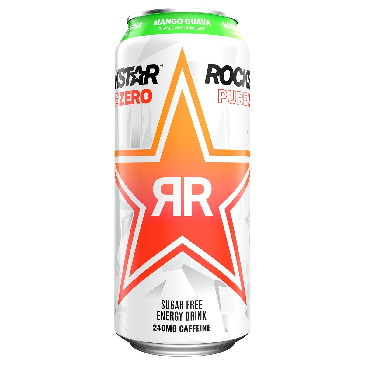 slide 1 of 5, Rockstar Pure Zero Sugar Free Energy Drink Mango Guava Flavor 16 Fl Oz Can, 16 oz