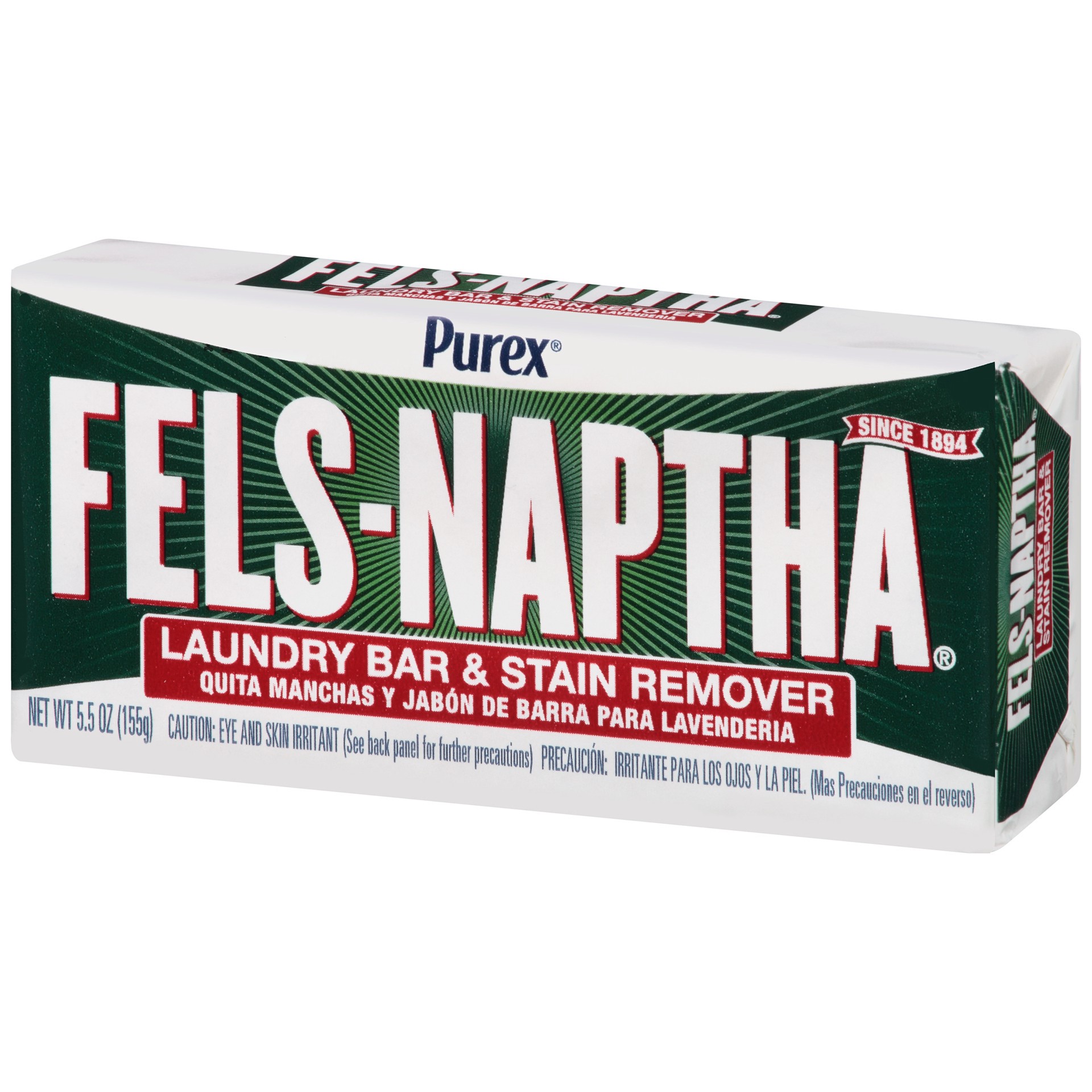 slide 4 of 5, Purex Fels-Naptha Laundry Bar & Stain Remover & Pre-treater, 5.5 Ounce, 5.5 oz