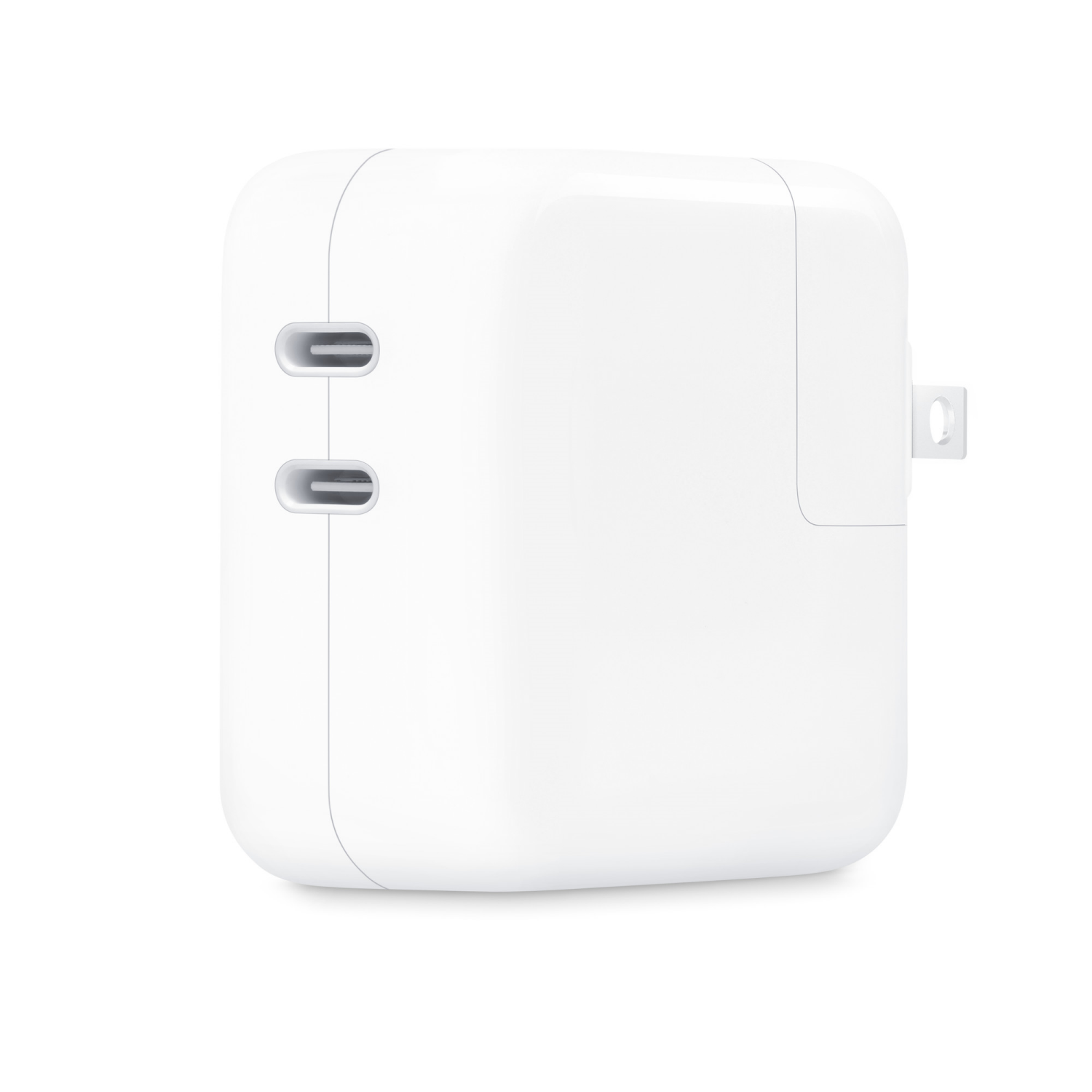 slide 2 of 3, Apple - 35W Dual USB-C Port Power Adapter - White, 1 ct
