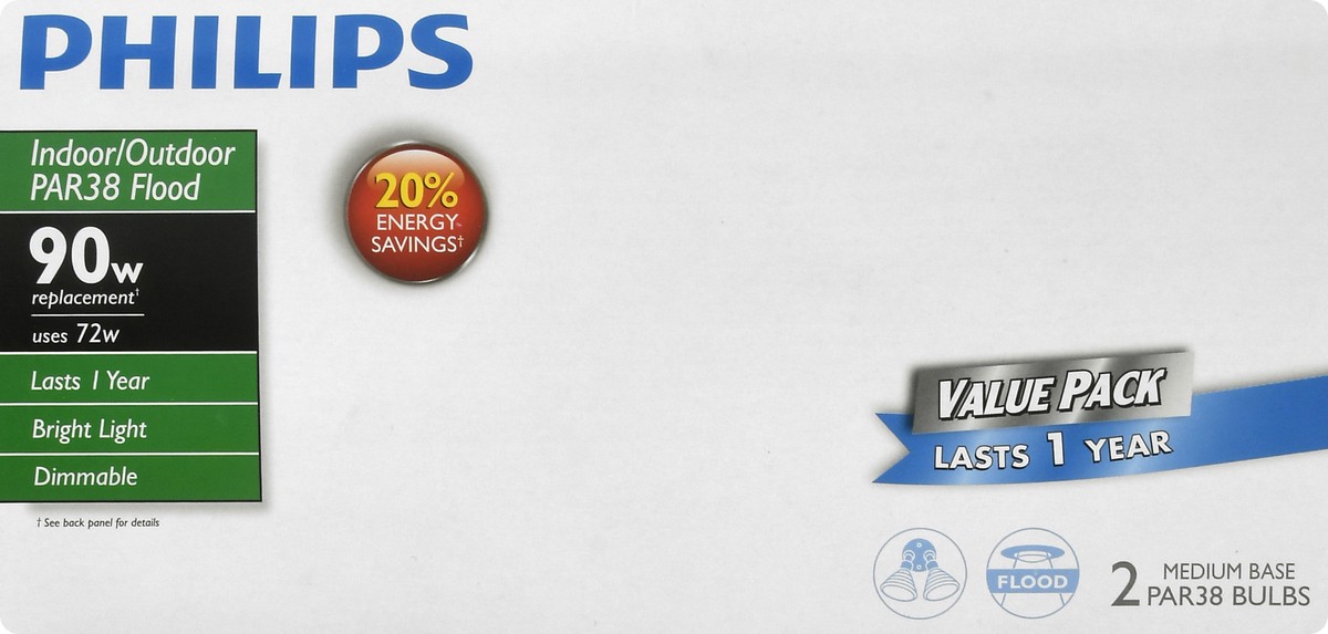 slide 4 of 11, Philips Value Pack 72 Watts Indoor/Outdoor Flood Halogen Light Bulbs 2 ea, 2 ct