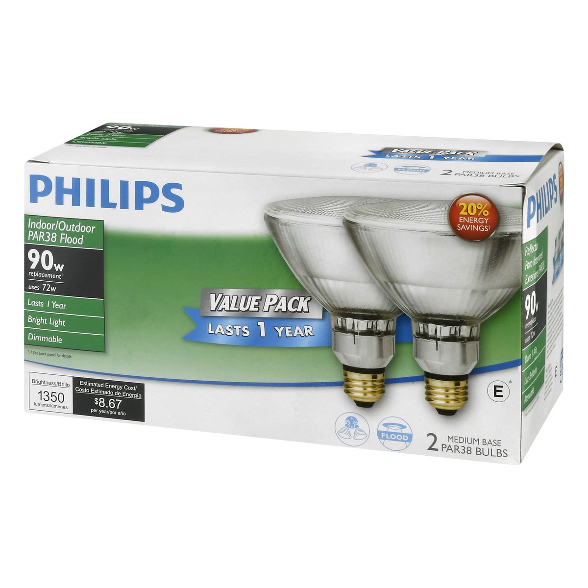 slide 5 of 11, Philips Value Pack 72 Watts Indoor/Outdoor Flood Halogen Light Bulbs 2 ea, 2 ct