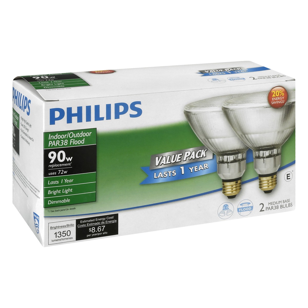 slide 6 of 11, Philips Value Pack 72 Watts Indoor/Outdoor Flood Halogen Light Bulbs 2 ea, 2 ct