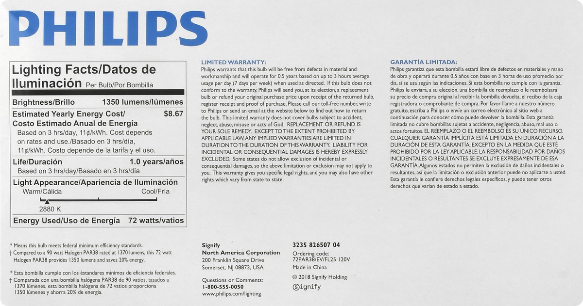 slide 8 of 11, Philips Value Pack 72 Watts Indoor/Outdoor Flood Halogen Light Bulbs 2 ea, 2 ct