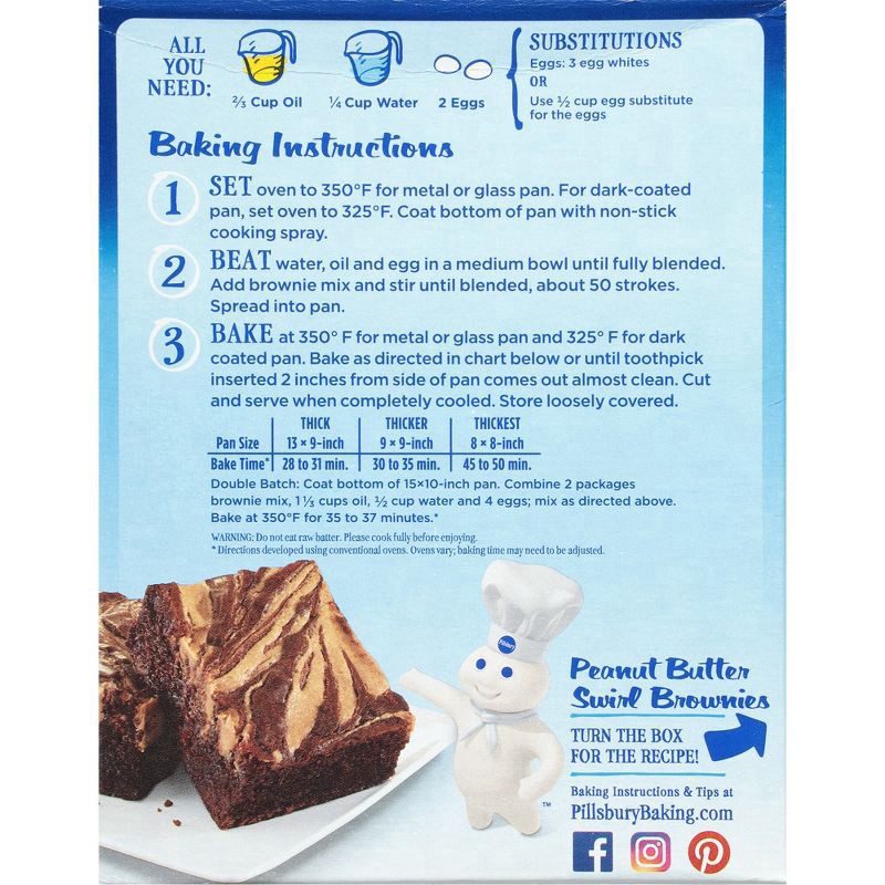 slide 2 of 6, Pillsbury Baking Chocolate Fudge Brownie Mix - 18.4oz, 18.4 oz