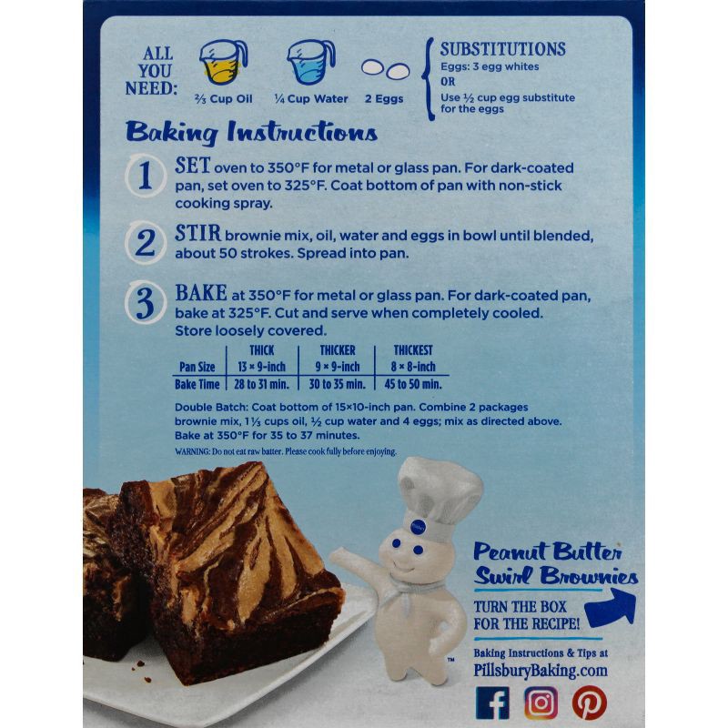 slide 3 of 6, Pillsbury Baking Chocolate Fudge Brownie Mix - 18.4oz, 18.4 oz