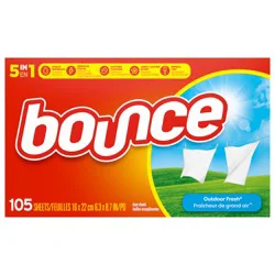 Bounce Fabric Softener Sheets, Outdoor Fresh Scent, 105 Count