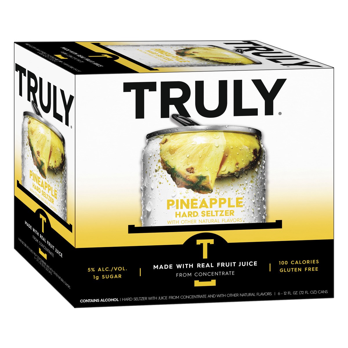 slide 1 of 10, Truly Hard Seltzer, Pinapple, 12 fl oz